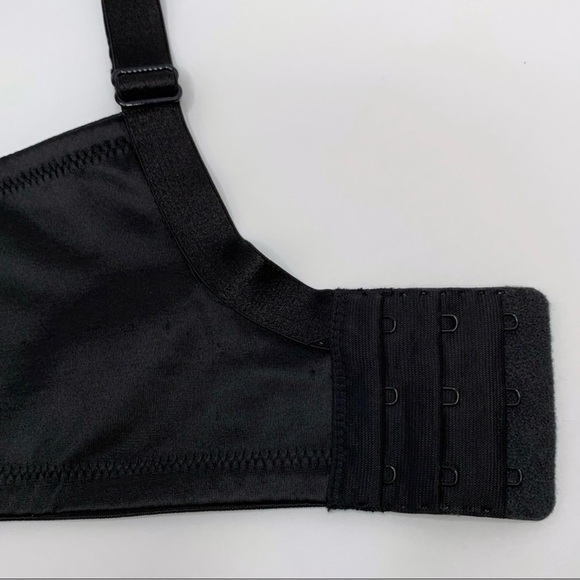 PLUNGE BRA Pink and black Lace Underwire Plunge Adjustable Hook n eye 36DD/36E - Picture 5 of 9